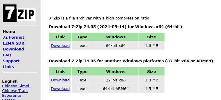 7-Zip v24.05 官方版